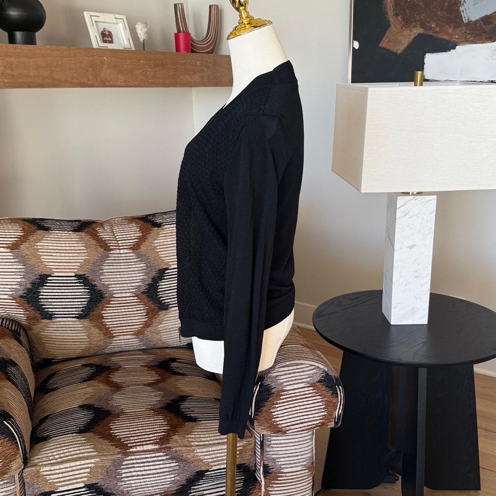CAbi Textured Bomber Cardigan - Picture 7 of 9